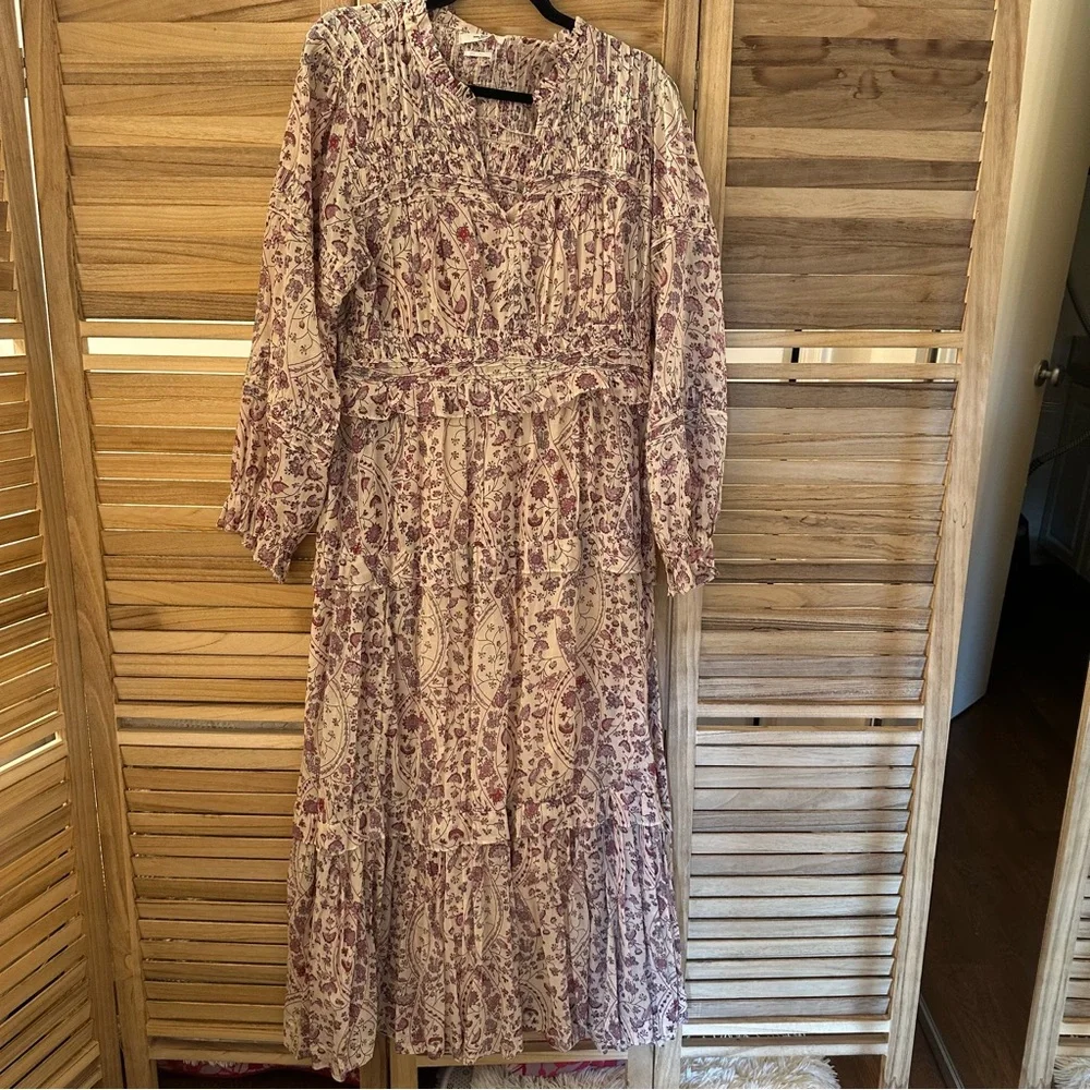 Isabel Marant Etoile Likoya Floral Maxi Dress in Ecru size 40 - Picture 6 of 11